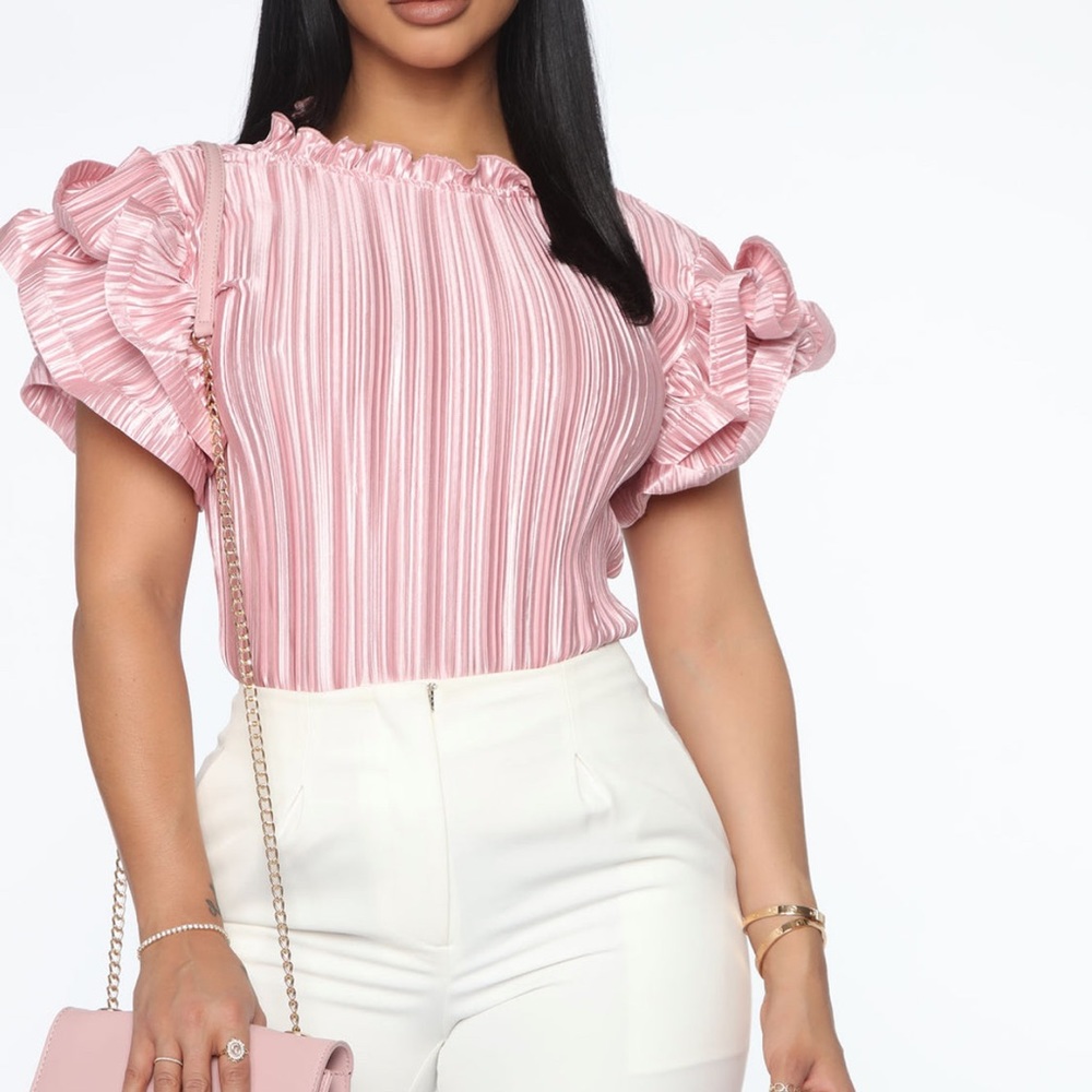 Ruffle Satin Top